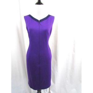 T Tahari Libby Purple Sky Sheath Dress